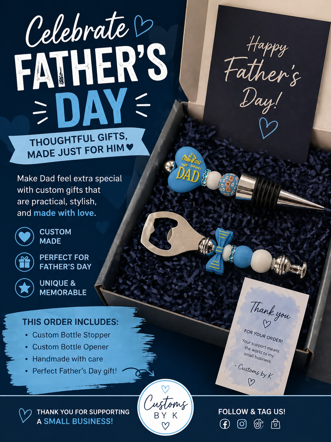 Bottle opener and stopper set