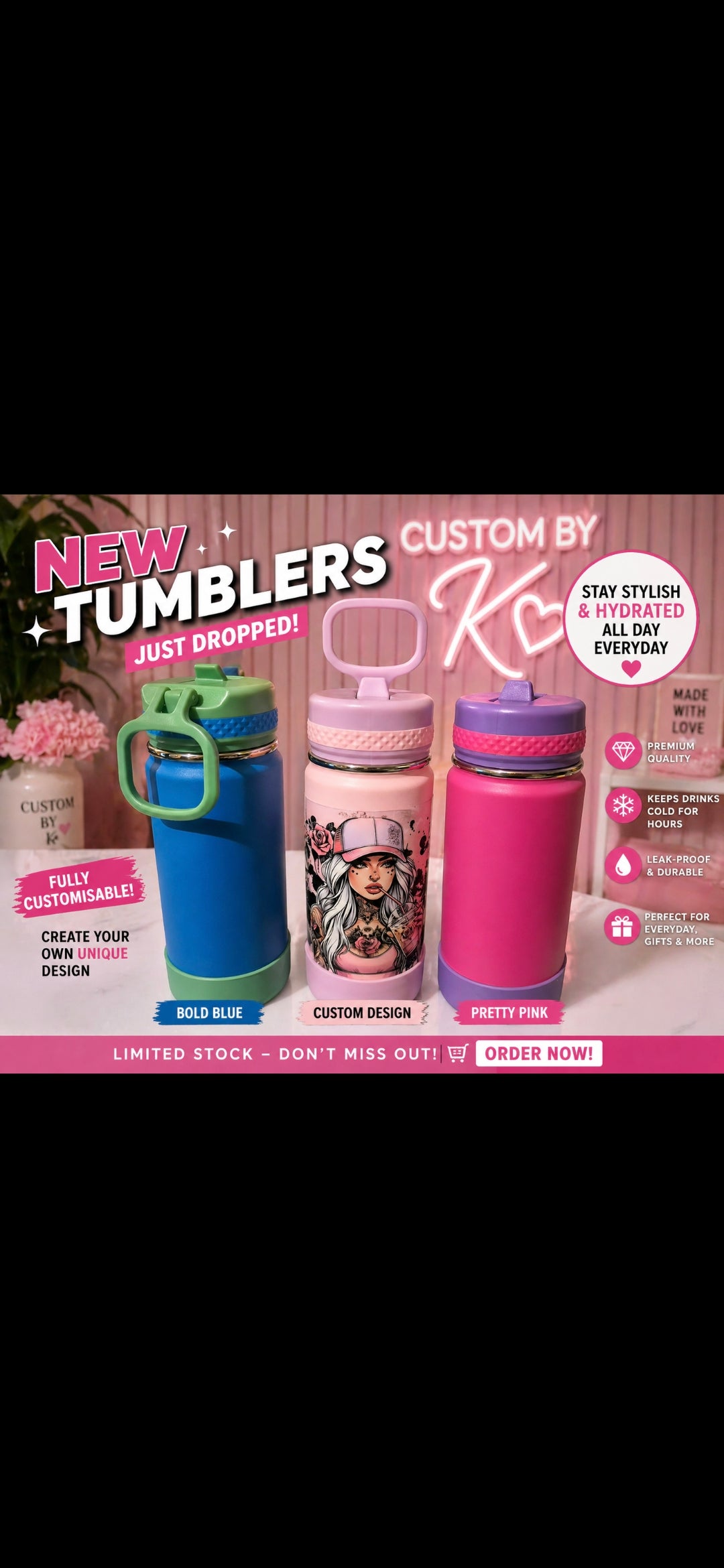 473ml stainless steel tumblers