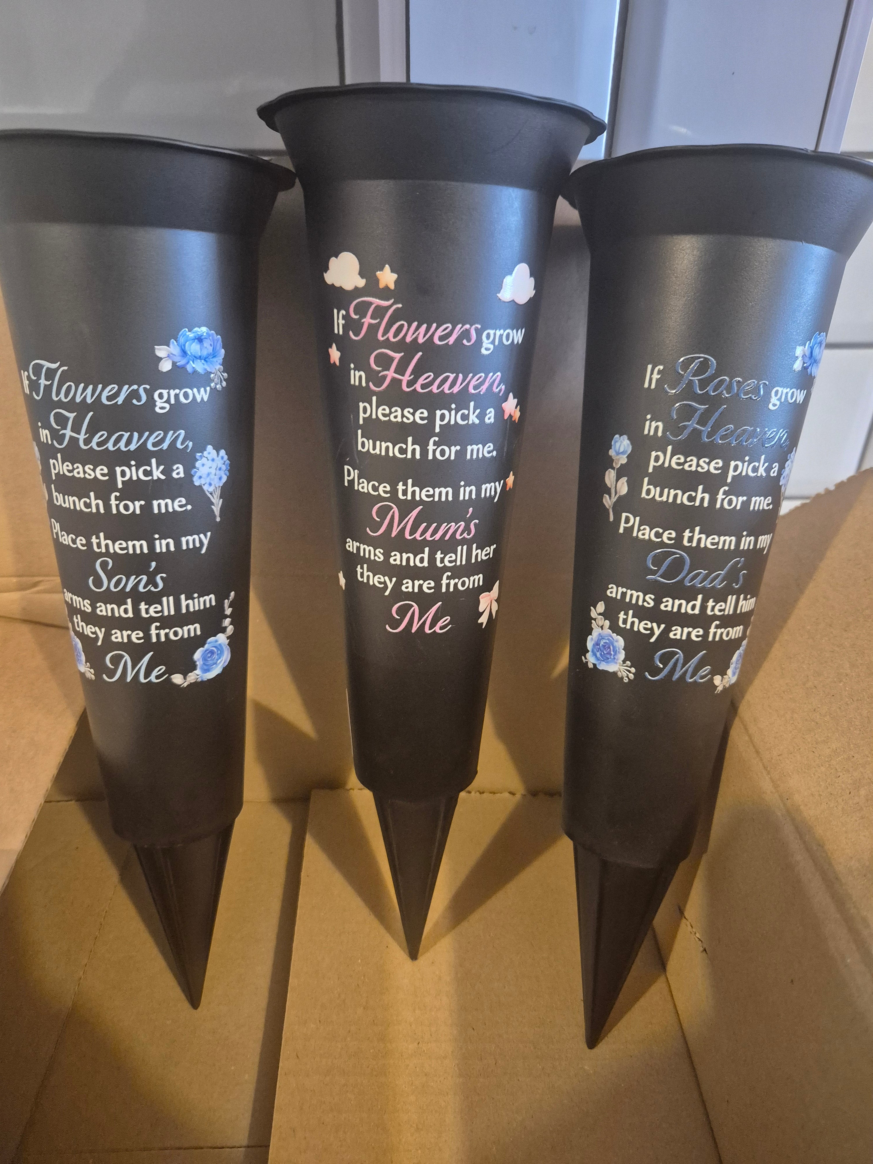 Graveside flower pots