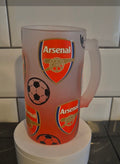 Blue or Red ombre glass stein