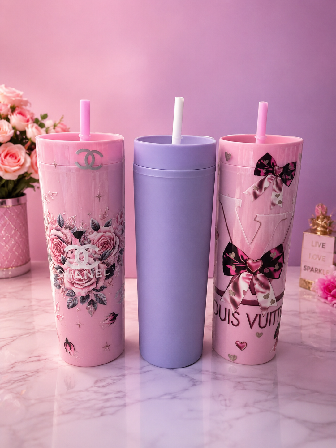 Soft touch tumblers
