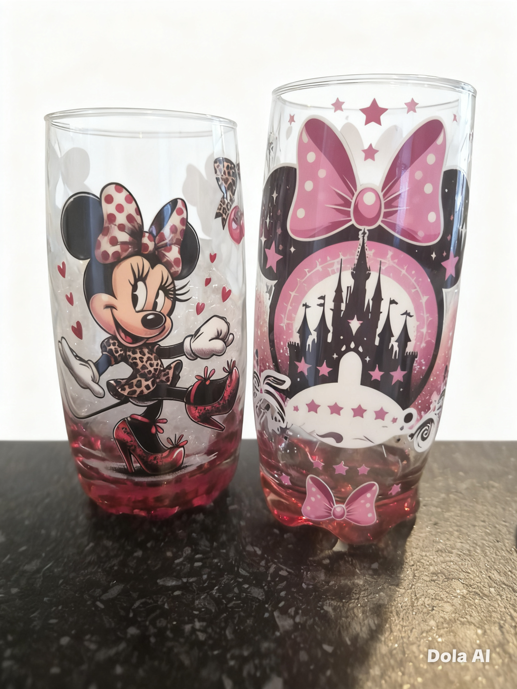 360ml, colour bottom glass